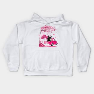 Valentine's Day Love Pickup Truck Scottish Terrier Kids Hoodie